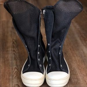 Rick Owens DRKSHDW mid-calf mesh sneaker